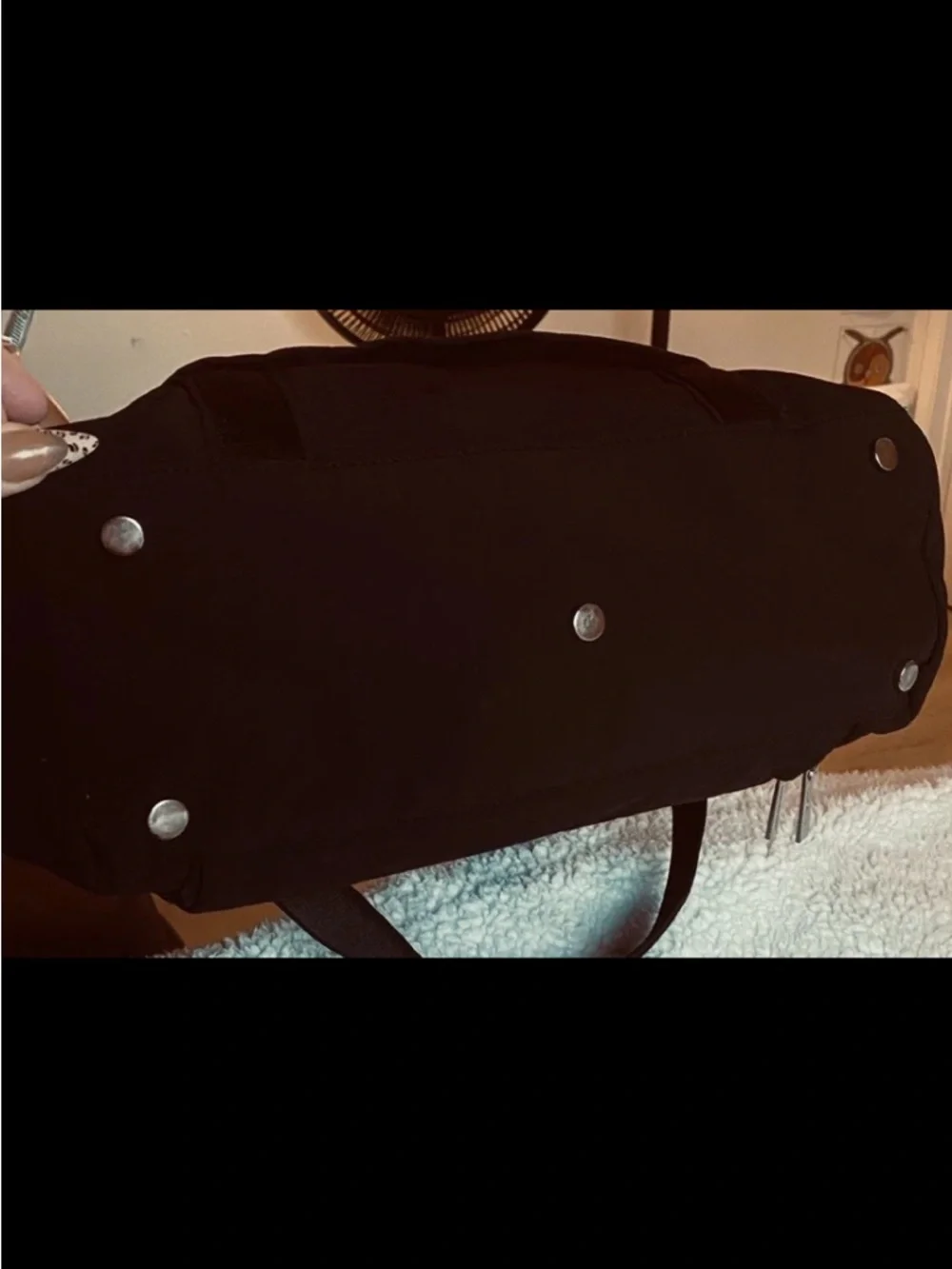 Isaac Mizrahi Black Bag Tote Purse Insulated Travel Boho Medium  Baby Diaper